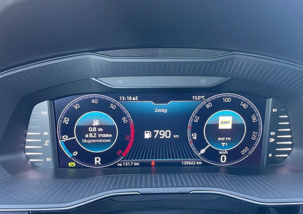 Skoda Superb cena 99900 przebieg: 139922, rok produkcji 2021 z Brześć Kujawski małe 232